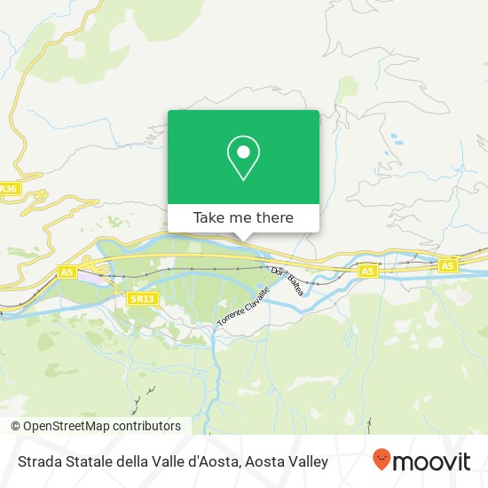 Strada Statale della Valle d'Aosta map