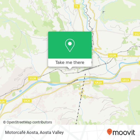 Motorcafé Aosta map