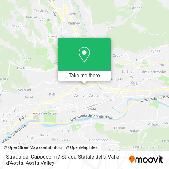 Strada dei Cappuccini / Strada Statale della Valle d'Aosta map