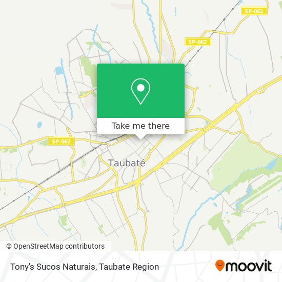 Mapa Tony's Sucos Naturais