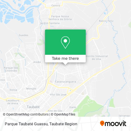 Parque Taubaté Guassu map