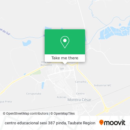 centro educacional sesi 387 pinda map
