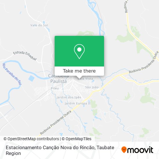 Estacionamento Canção Nova  do Rincão map