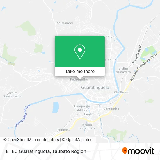 ETEC Guaratinguetá map