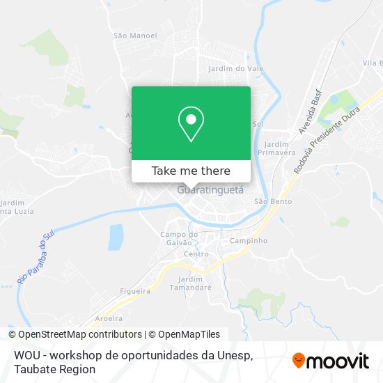 WOU - workshop de oportunidades da Unesp map