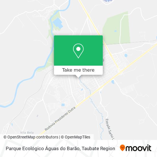 Parque Ecológico Águas do Barão map