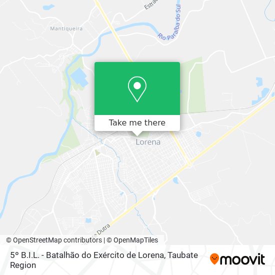 5º B.I.L. - Batalhão do Exército de Lorena map