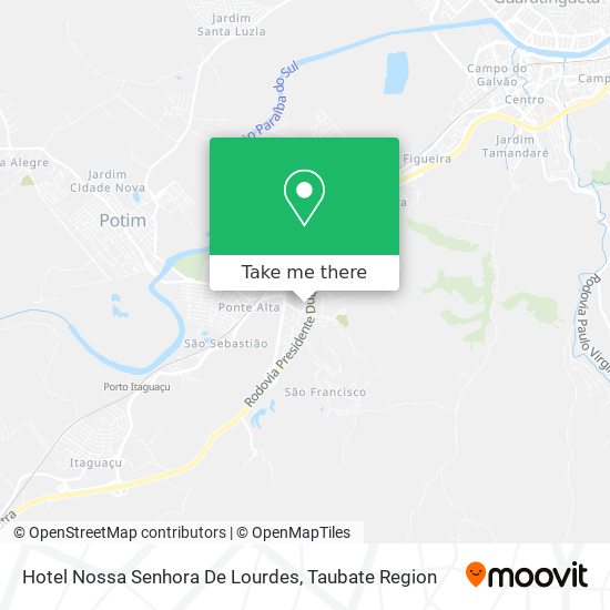 Hotel Nossa Senhora De Lourdes map