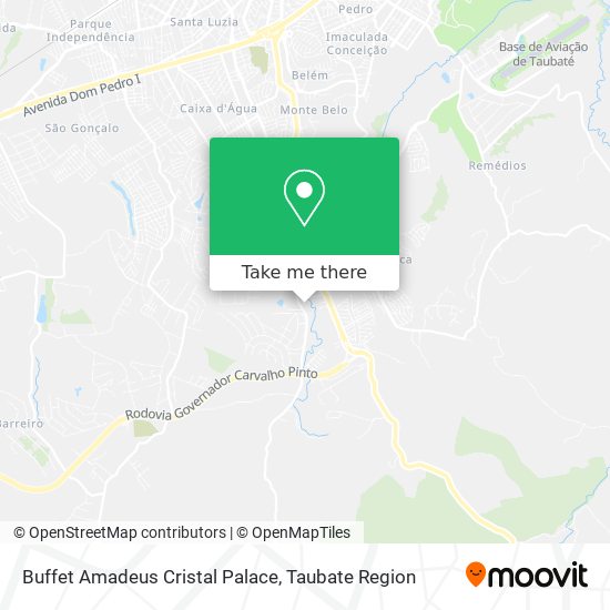 Buffet Amadeus Cristal Palace map