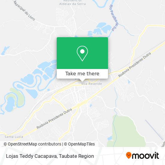 Mapa Lojas Teddy Cacapava