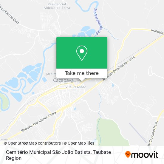 Mapa Cemitério Municipal São João Batista
