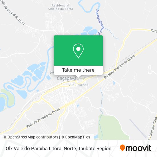 Olx Vale do Paraíba Litoral Norte map