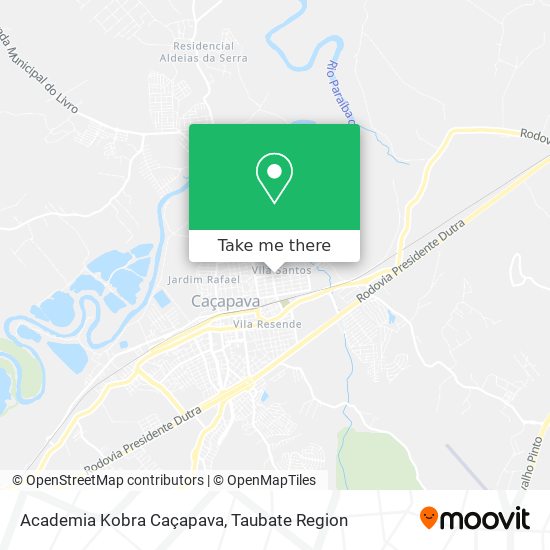 Mapa Academia Kobra Caçapava