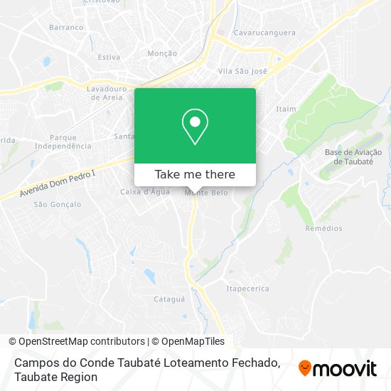 Campos do Conde Taubaté Loteamento Fechado map