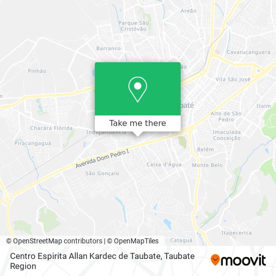 Mapa Centro Espirita Allan Kardec de Taubate