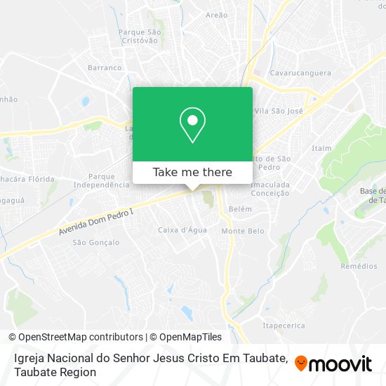 Igreja Nacional do Senhor Jesus Cristo Em Taubate map