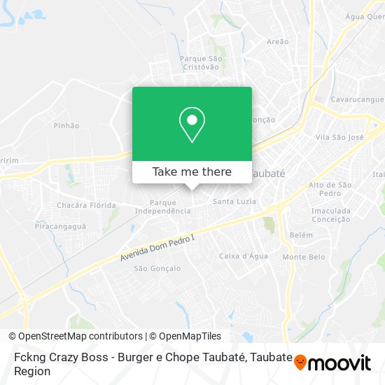 Mapa Fckng Crazy Boss - Burger e Chope Taubaté