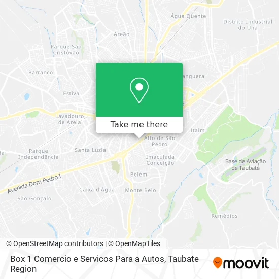 Box 1 Comercio e Servicos Para a Autos map
