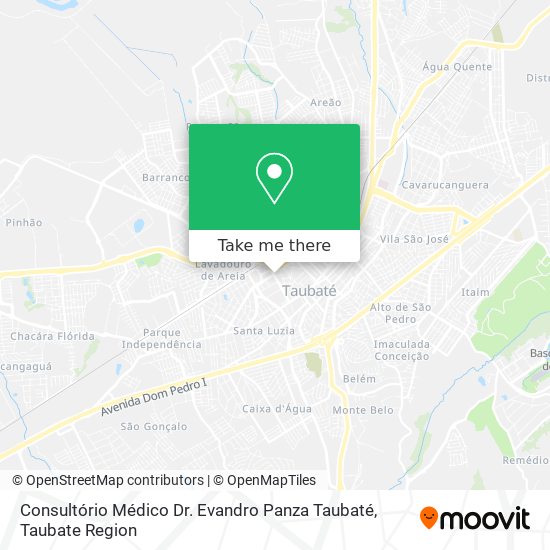 Mapa Consultório Médico Dr. Evandro Panza Taubaté