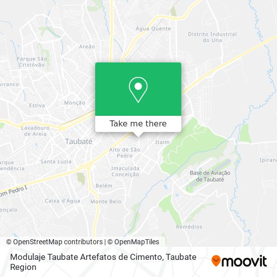 Mapa Modulaje Taubate Artefatos de Cimento