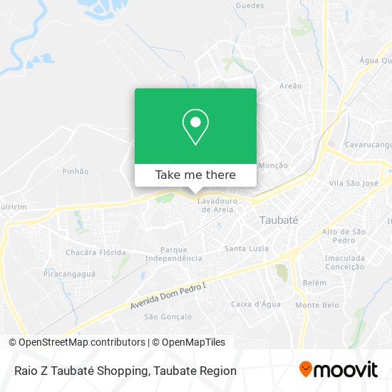 Mapa Raio Z Taubaté Shopping
