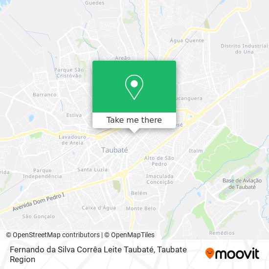 Fernando da Silva Corrêa Leite Taubaté map