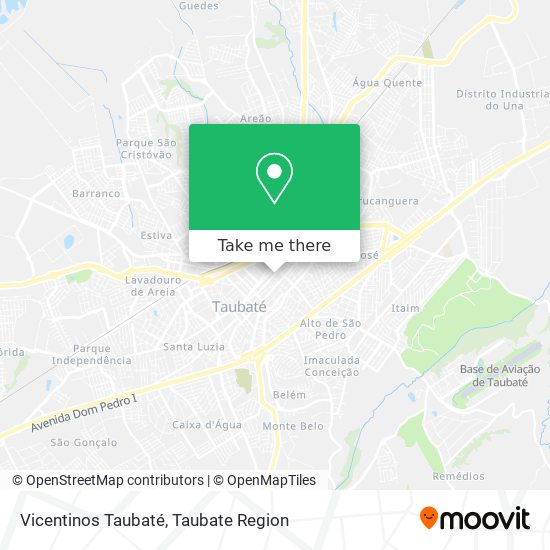 Mapa Vicentinos Taubaté