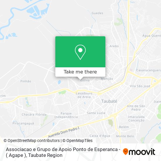 Associacao e Grupo de Apoio Ponto de Esperanca - ( Agape ) map