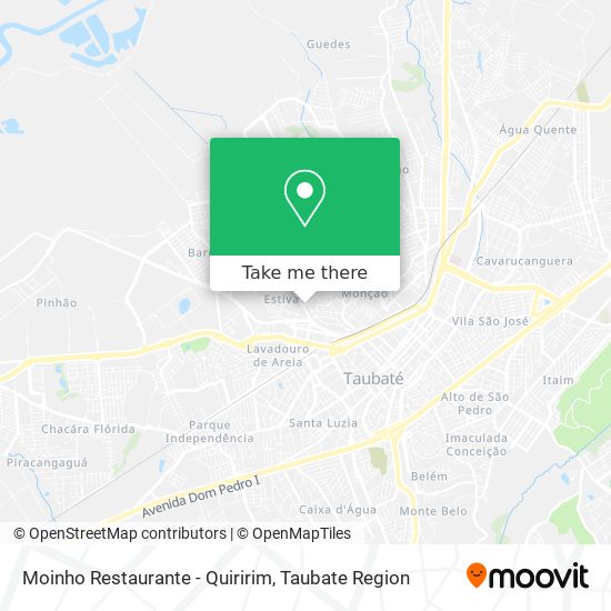 Mapa Moinho Restaurante - Quiririm