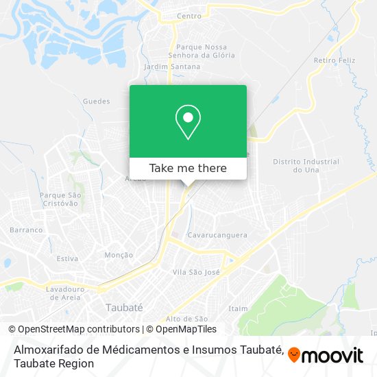 Almoxarifado de Médicamentos e Insumos Taubaté map