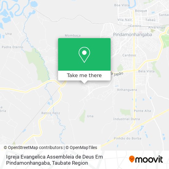 Mapa Igreja Evangelica Assembleia de Deus Em Pindamonhangaba