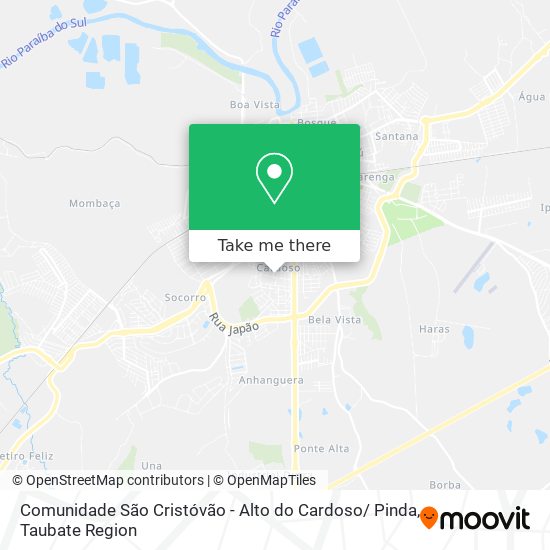 Comunidade São Cristóvão - Alto do Cardoso/ Pinda map