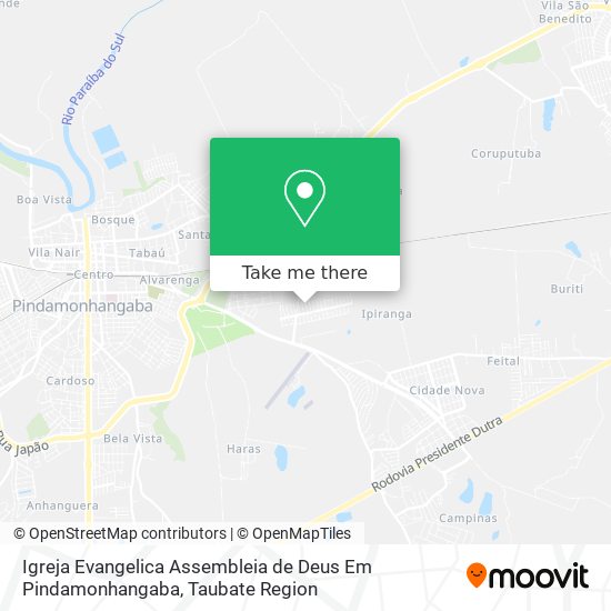 Mapa Igreja Evangelica Assembleia de Deus Em Pindamonhangaba