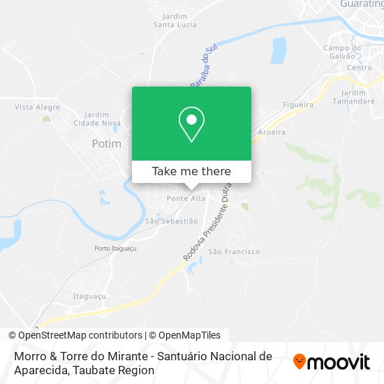 Morro & Torre do Mirante - Santuário Nacional de Aparecida map