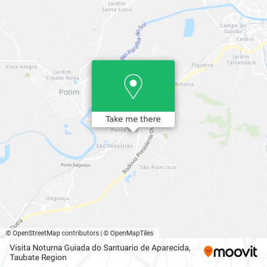 Visita Noturna Guiada do Santuario de Aparecida map