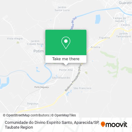 Comunidade do Divino Espírito Santo, Aparecida / SP map