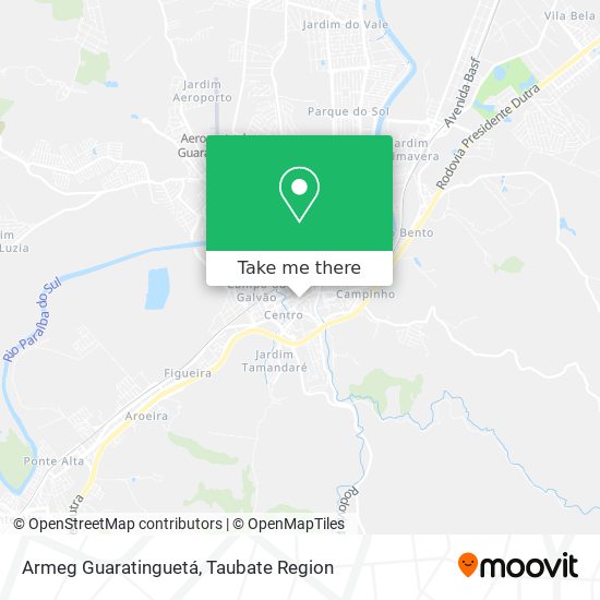 Armeg Guaratinguetá map