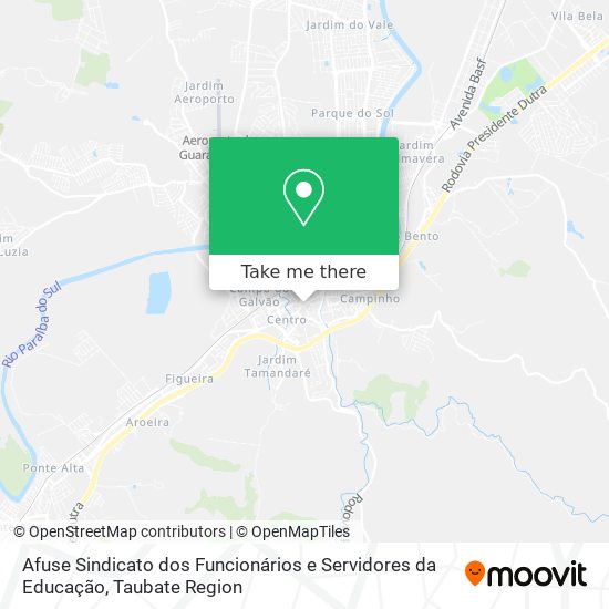 Afuse Sindicato dos Funcionários e Servidores da Educação map
