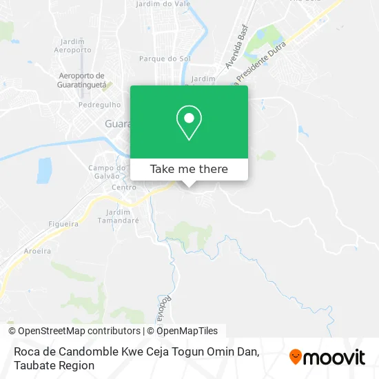 Roca de Candomble Kwe Ceja Togun Omin Dan map