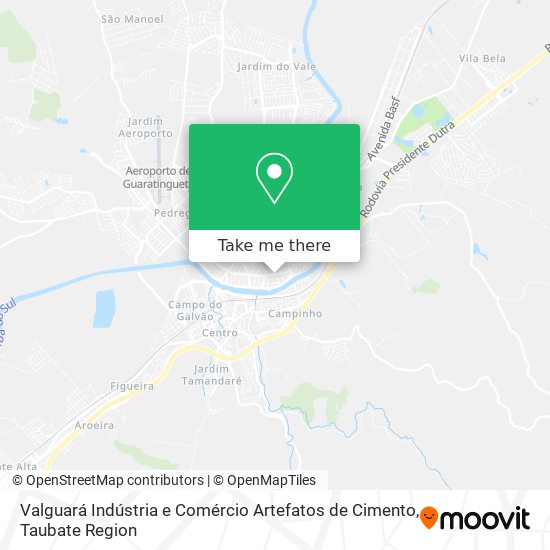 Valguará Indústria e Comércio Artefatos de Cimento map
