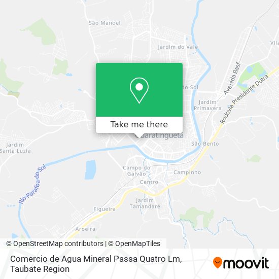 Comercio de Agua Mineral Passa Quatro Lm map