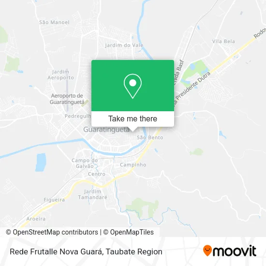 Rede Frutalle Nova Guará map