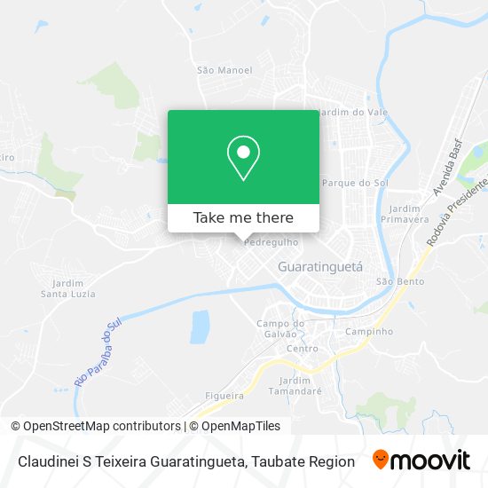 Claudinei S Teixeira Guaratingueta map