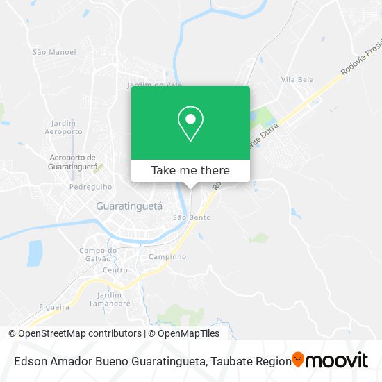 Edson Amador Bueno Guaratingueta map