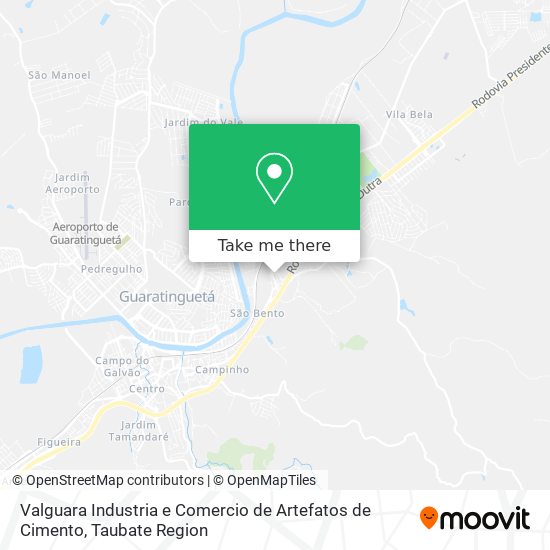 Mapa Valguara Industria e Comercio de Artefatos de Cimento