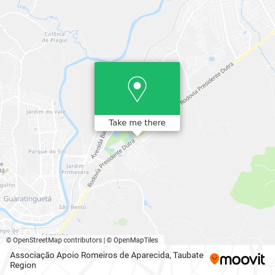 Associação Apoio Romeiros de Aparecida map