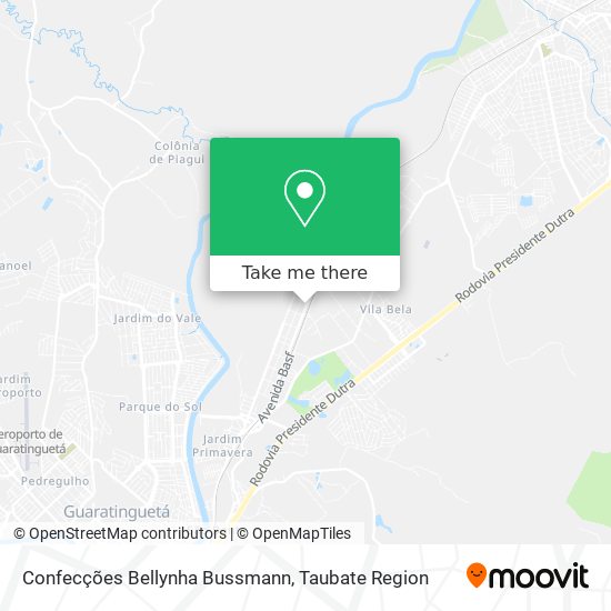 Confecções Bellynha Bussmann map
