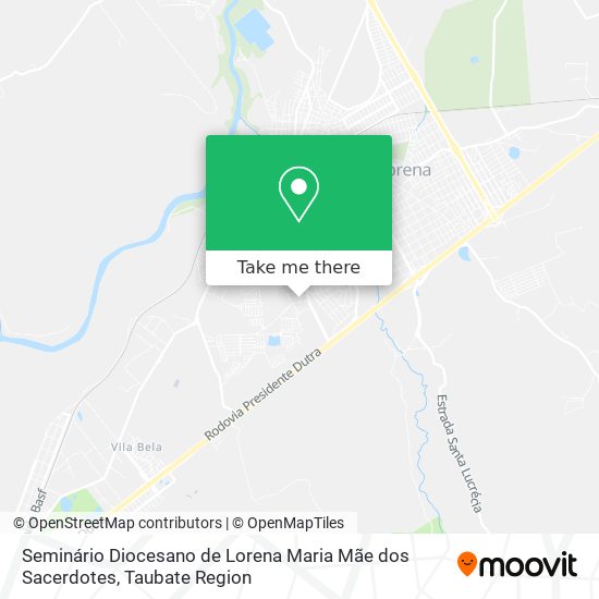 Seminário Diocesano de Lorena Maria Mãe dos Sacerdotes map