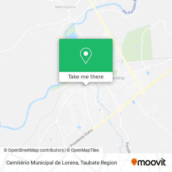 Cemitério Municipal de Lorena map