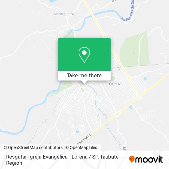Resgatar Igreja Evangélica - Lorena / SP map